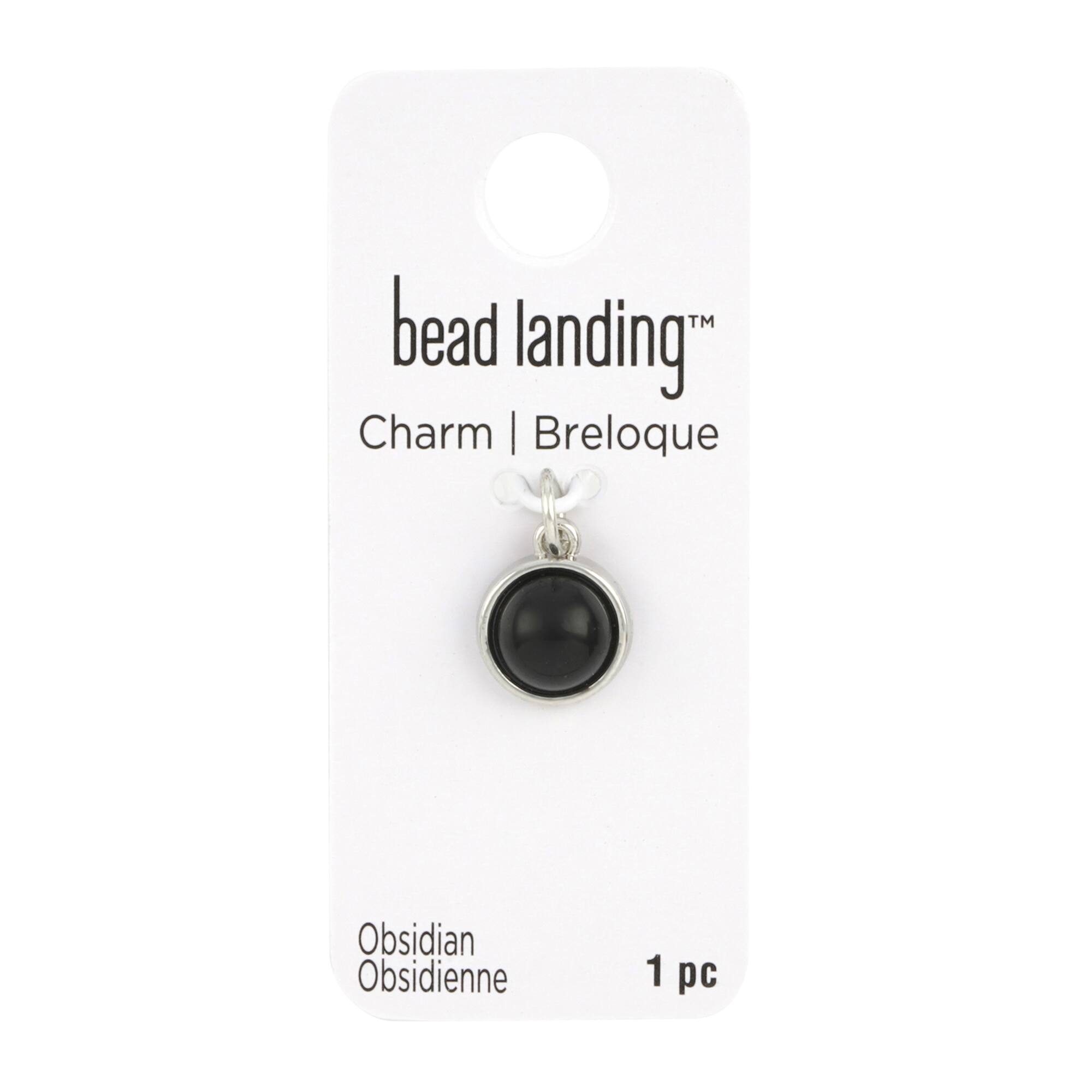 Round Obsidian Charm by Bead Landing™